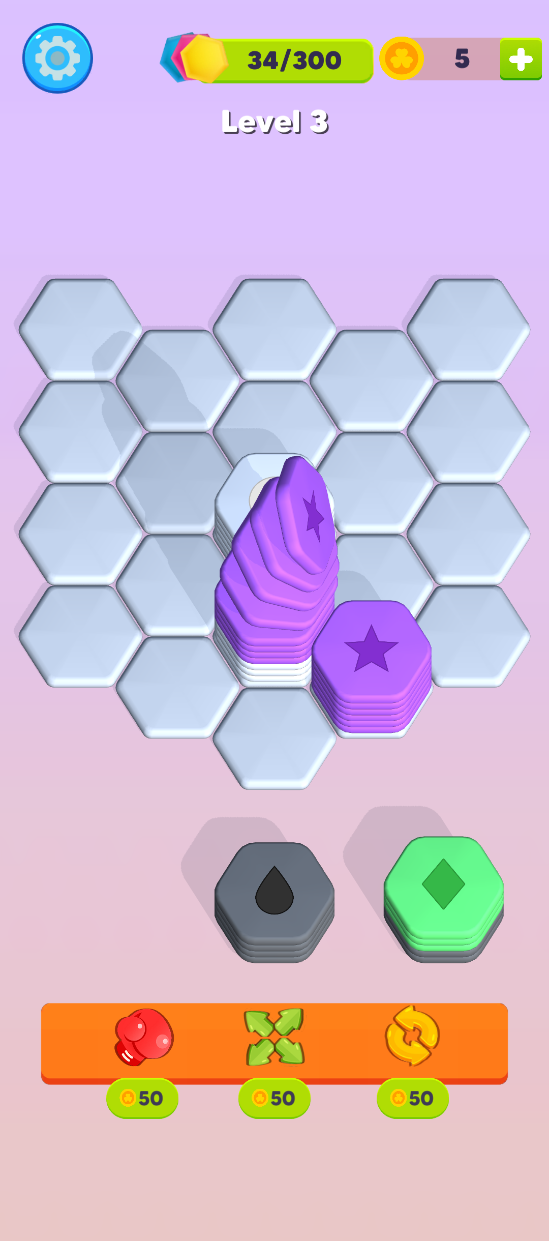 HexStack Merge gameplay screenshot