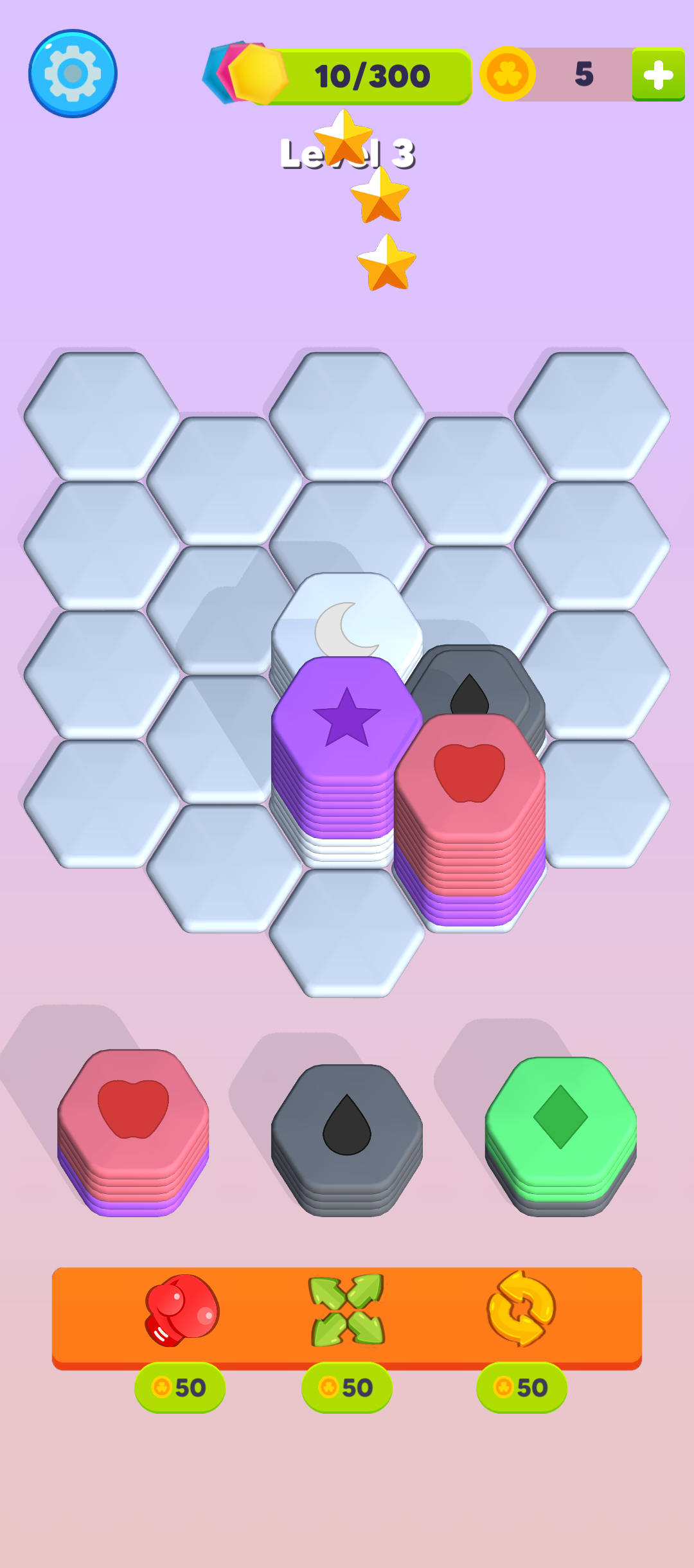 HexStack Merge gameplay screenshot